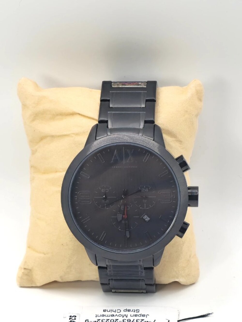 Armani Exchange Men's Black Stainless Steel Chronograph Watch AX1277 49mm